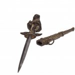 Antique Romantic dagger with devil on the hilt - Image 5