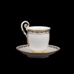 Antique French Dore A Sevres Porcelain cup and saucer - 图片 2