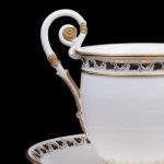 Antique French Dore A Sevres Porcelain cup and saucer - 图片 3