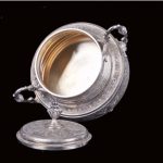 (English) Antique Italy silver sugar bowl with lid - Image 3