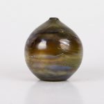 Antique green glass vase