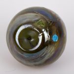 Antique green glass vase - Image 6