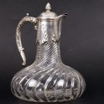 (English) Antique France silver glass decanter - Image 2