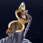 (English) Antique France silver glass decanter - Image 8