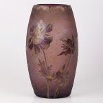 Vintage Art Nouveau multilayer glass vase
