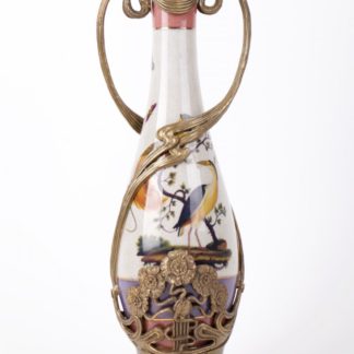 Antique porcelain vase with bronze parts
