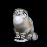 Russian LFZ(1970-1980) wild cat porcelain figure