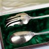 (English) 2-piece silver serving set for salad - Image 5