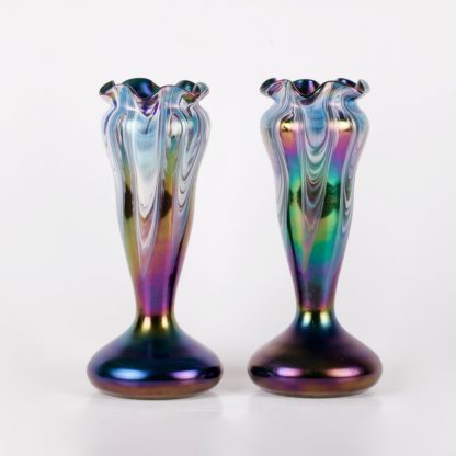Pair of vases. Loetz style. antique beautiful violet