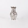 Antique French silver small vase with flower engraved motives. "L. Lapar ", Paris.