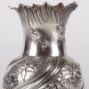 (English) Antique French silver small vase with flower motives — изображение 5
