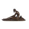 Bronze figure. “Femme nue aux colombes”