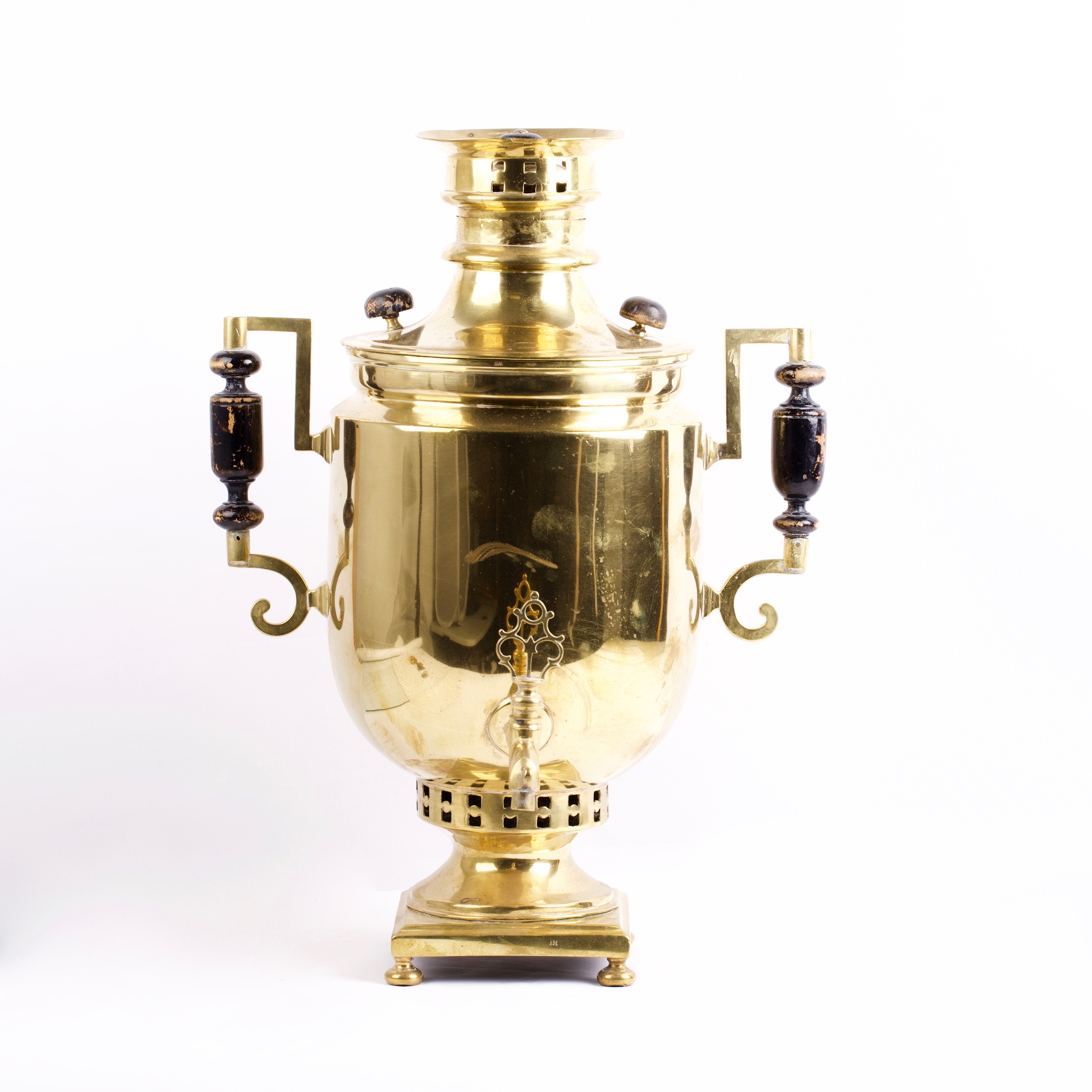 Russian brass samovar “Rudakov” - Antique weapons, collectibles, silver,  icons, bronze, swords, daggers..