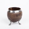 (English) Silver mounted carved coconut cup 18th century