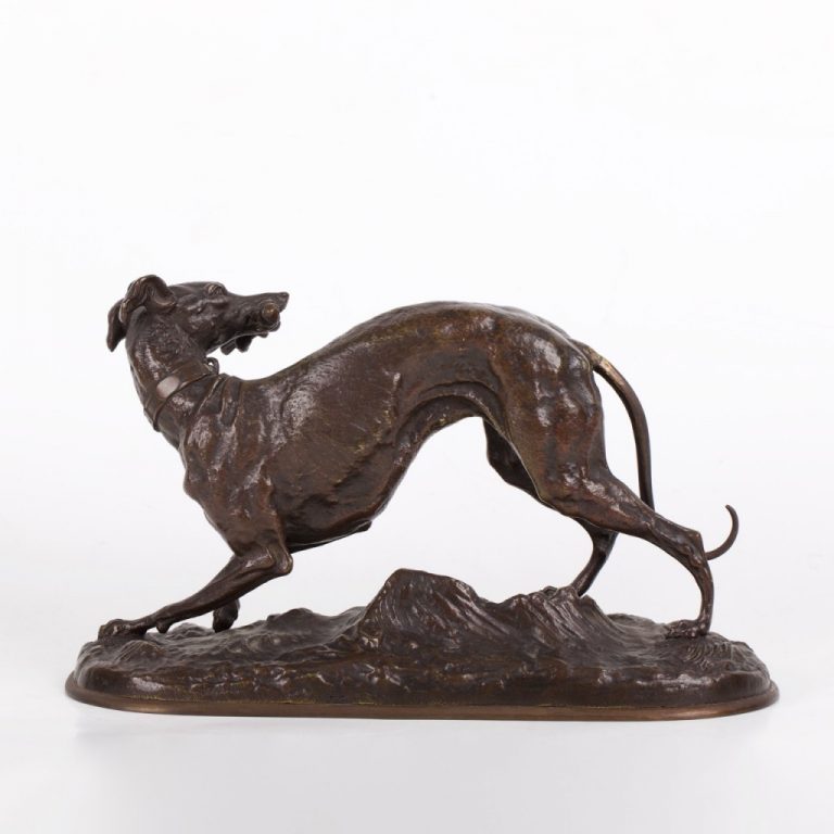 bronze greyhound figurines