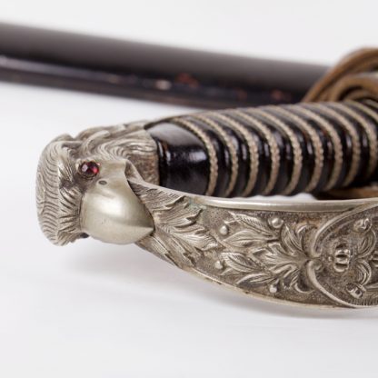 Imperial German Eagle Head sword with damascus blade.