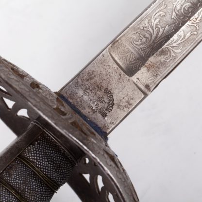 RARE Austrian German Made Damascus Officers Sword