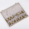 (English) Sweden antique 12-piece tea spoons set with sugar tongs