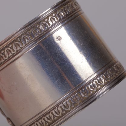 Pair Of Antique Napkin Silver Rings in Original Box
