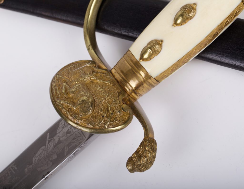 German Bavarian “Lion head” hunting dagger/knife, Solingen WKC