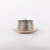 French silver plated tea cup & saucer.
