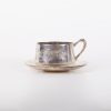 French silver plated tea cup & saucer. - Image 2
