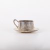 French silver plated tea cup & saucer. - Image 3