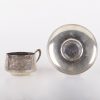 French silver plated tea cup & saucer - Image 4