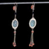 (English) Gold earrings with jade stone in a box - 图片 6