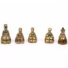 (English) Antique brass bell set of 5 pieces