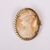 Vintage vanaaegne kuld 9K kamee pross - Image 3