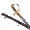 German Bavarian damascus sword with rare cutted guard and wide blade - Image 2
