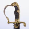 German Bavarian damascus sword with rare cutted guard and wide blade - Image 8