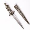 European Antique Bronze Romantic Dagger - Image 8