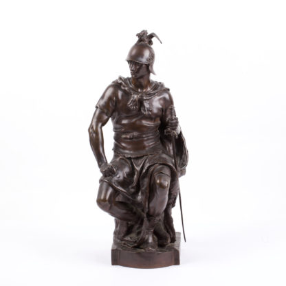 Bronze sculpture “Le courage militaire by French sculptor Paul Dubois