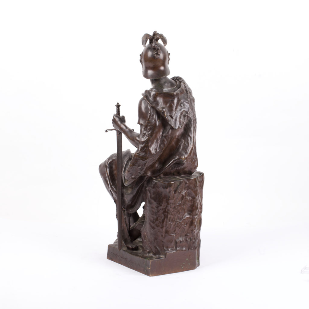 Bronze sculpture “Le courage militaire by French sculptor Paul Dubois ...