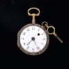 Vintage gold and enamel pocket watch
