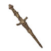 (English) Antique Romantic bronze dagger with the skeleton on the handle