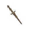 (English) Antique Romantic bronze dagger with the skeleton on the handle - 图片 3