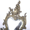 Vintage Ornate Rococo Style oval brass  table mirror on stand.  - Image 2