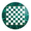 Vintage malachite oval chess board
