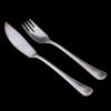 Antique set of 12 forks and knives for serving the fish - Image 11