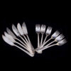 Antique set of 12 forks and knives for serving the fish