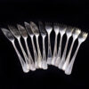 Antique set of 12 forks and knives for serving the fish - Image 3
