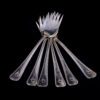 Antique set of 12 forks and knives for serving the fish - Image 7