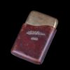 Unusual Faberge “samorodok” gold cigarette case in leather case sheath