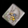 Memorable Russian silver and en plein enamel cigarette case