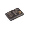 (English) A Russian steel cigarette case with silver and gold onlays and cabochons. - Image 7