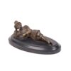 A Russian bronze composition "Relaxing shepherd"