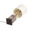 Table lamp with clock, around 1920 Profiled stand, square body above - Image 3